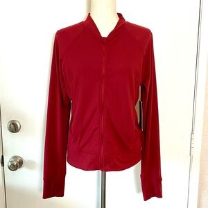 Yogalicious Lux Ultrasoft Lightweight Full Zip Jacket Rhubarb